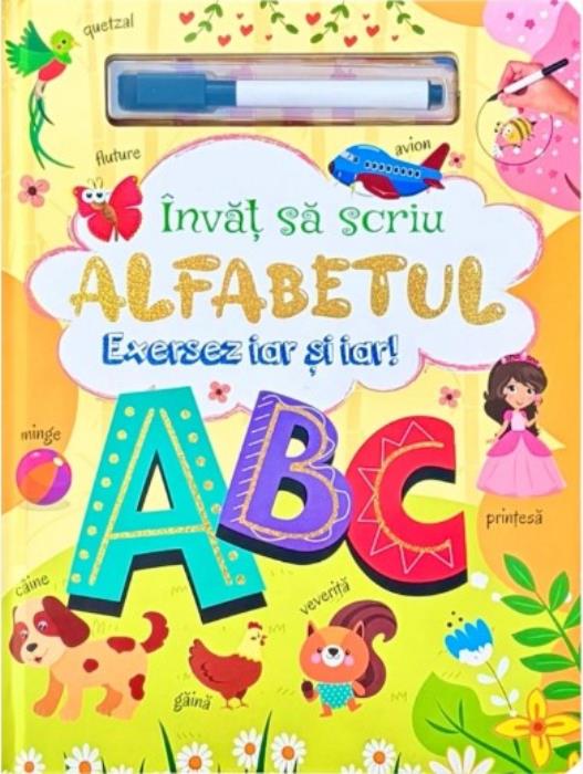 Caiet scriere exersez iar si iar, Atlas-ABC, Alfabetul, Carton