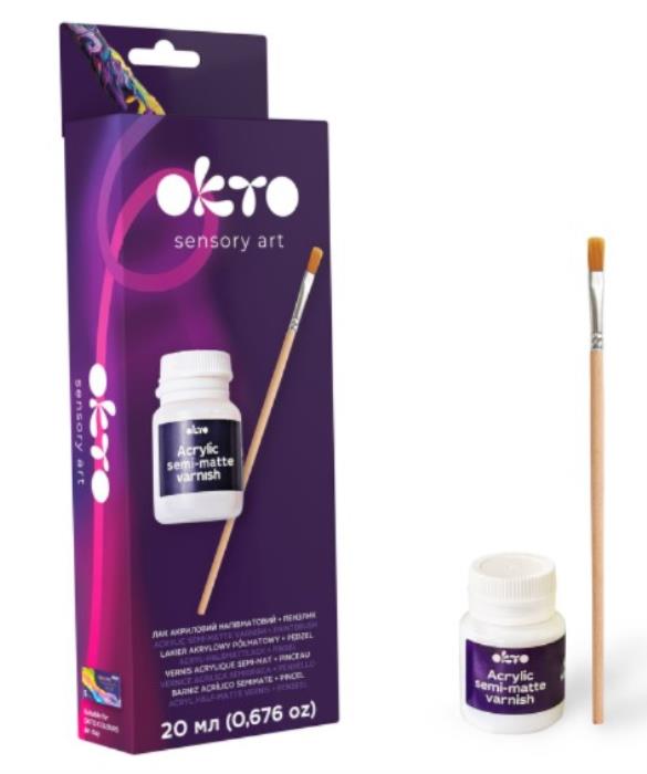 Lac acrilic, OKTO, Cu pensula