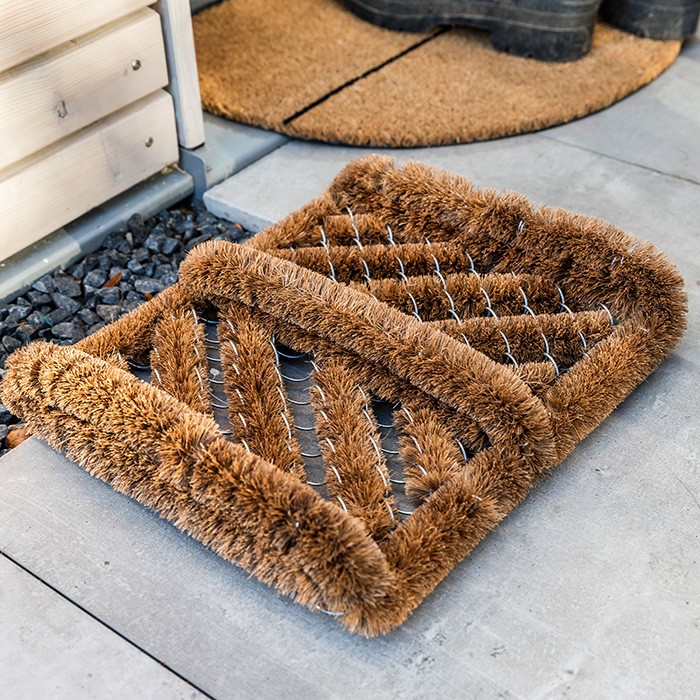 Входной коврик, ASTRA, 36см, 30см, 7 cм, Coco Brush, 100%Кокосавая Пальма, Коричневый, Прямоугольник с закругленными углами