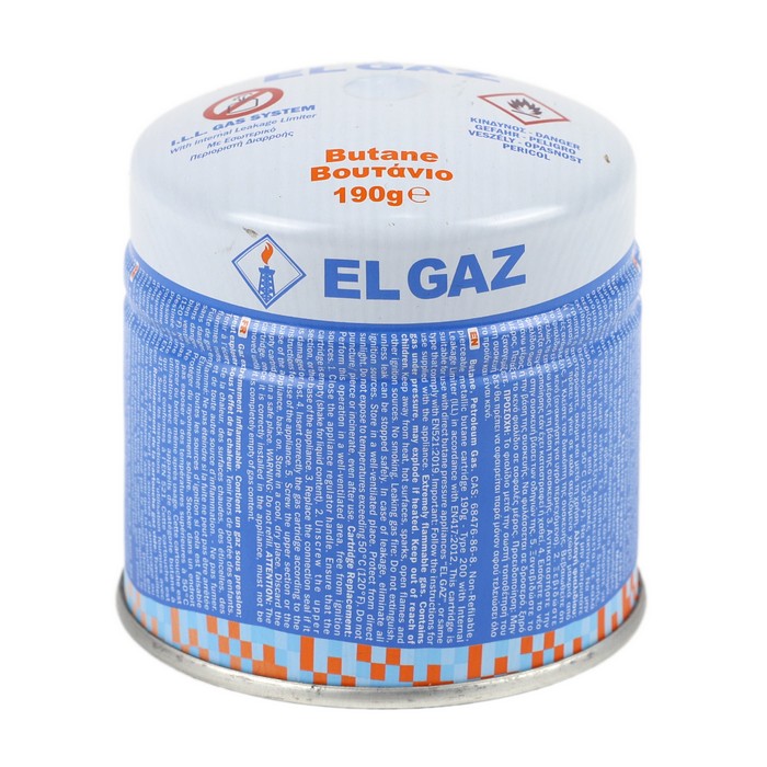 Cartus de gaz, ELGAZ, 190ml, Gaz Butan