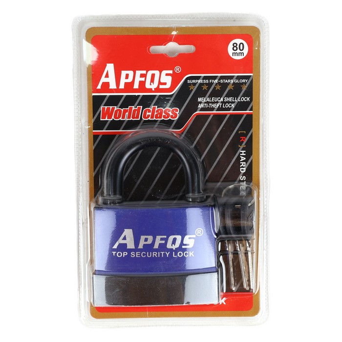 Lacat, APFQS, 80 mm, Metal, Albastru