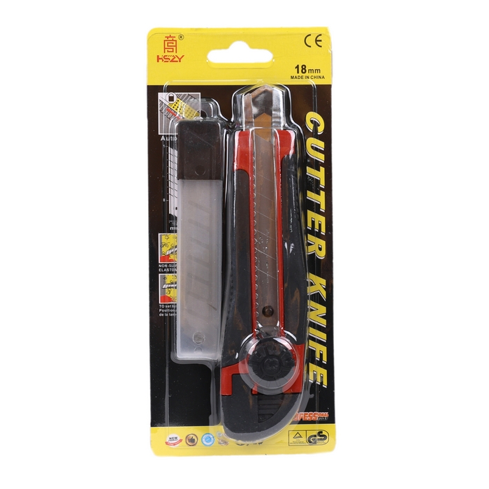 Cutter, GS, Plastic/Metal, 18 mm, Reserve knives, Various Colors