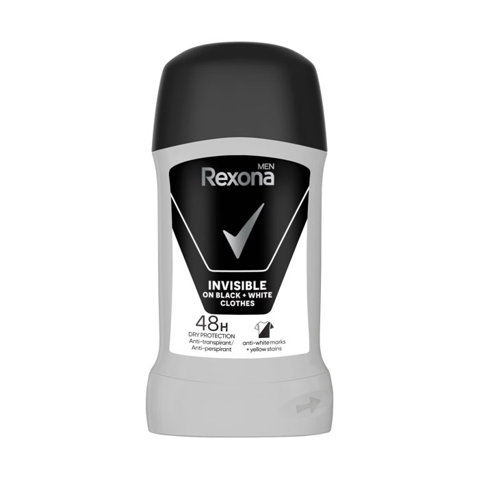 Антиперспирант, REXONA, Для Мужчин, Stick, 50 мл, Black & White Invisible
