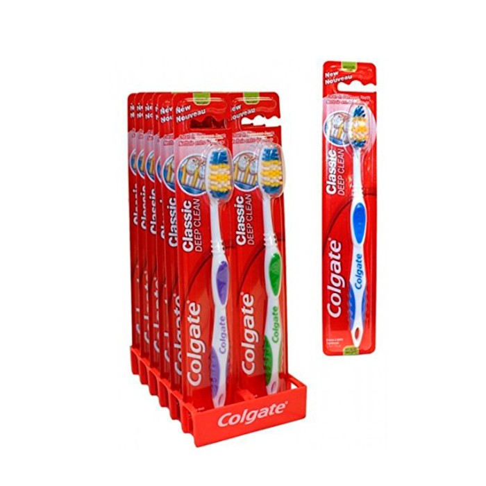 Зубная щётка, COLGATE, Для Взрослых, Жесткий, Различные Цвета, Classic Clean