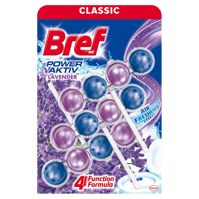 Set odorizante toaleta, BREF, 3x50gr, Lavender, Power Aktiv