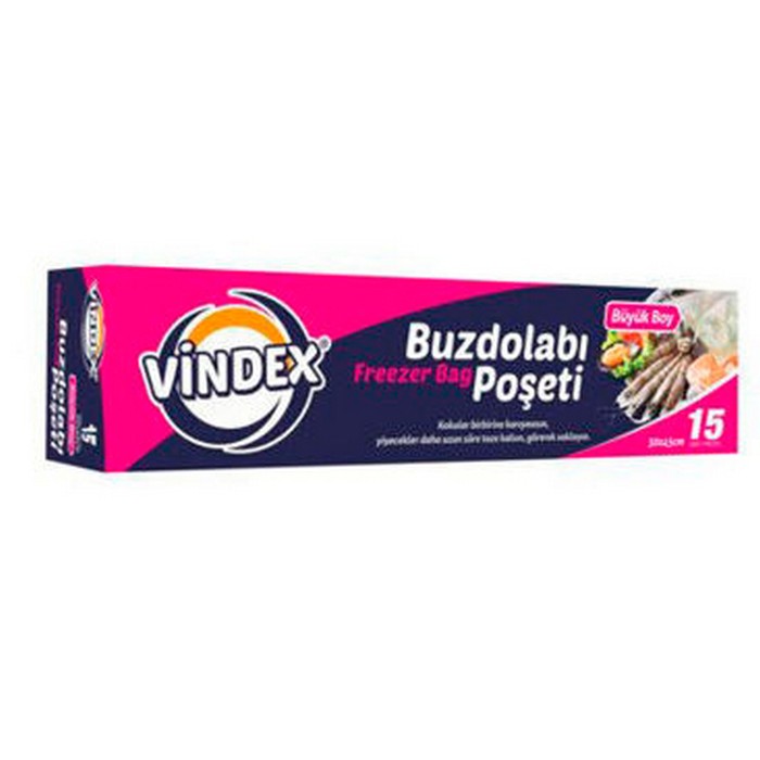 Pungi congelare, VINDEX, L, 15buc