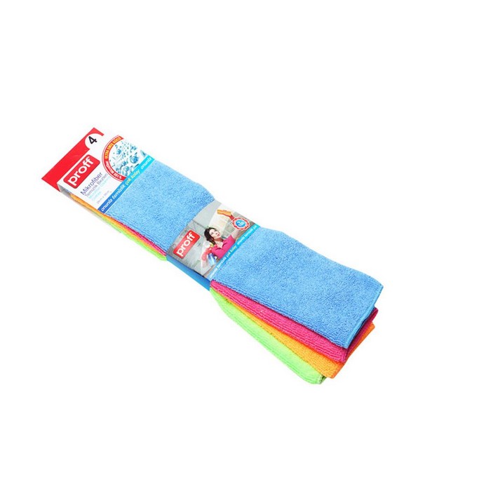 Set lavete, PROFF, 4 piese, Microfibra, 38cm, 28cm