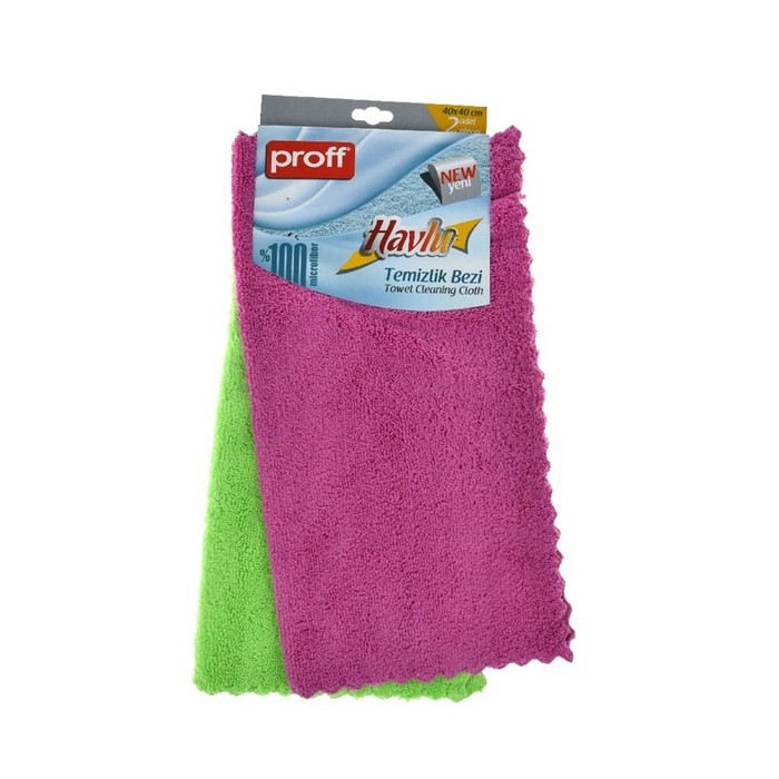 Set lavete, PROFF, 2 piese, Microfibra, 40cm, 40cm