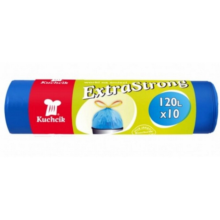 Garbage bags, Kuchcik, 120L, 10 pcs, Blue
