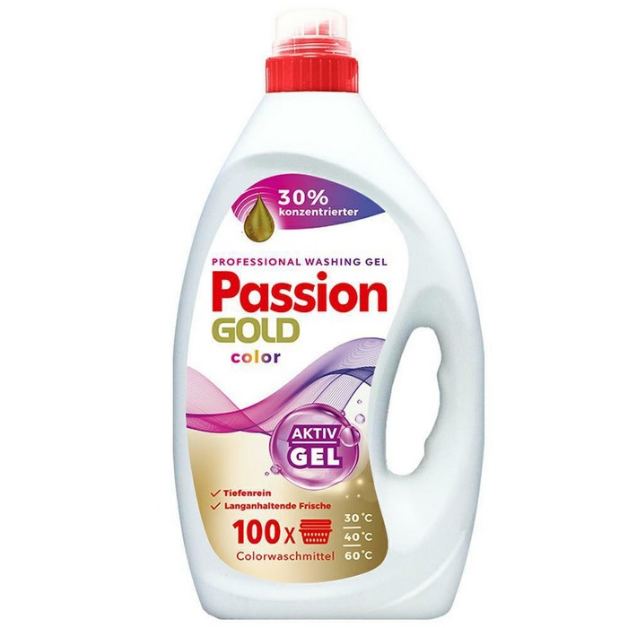 Automat washing powder, PASSION GOLD, Liquid, 4L, Professional, Color