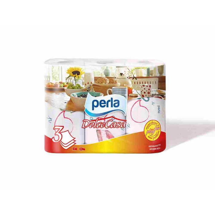 Prosoape hartie, PERLA, 3 role, 3 straturi, DolceCasa