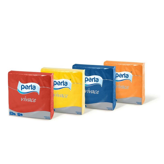 Servetele de masa, PERLA, 50 buc, Diverse Culori, 33x33 cm