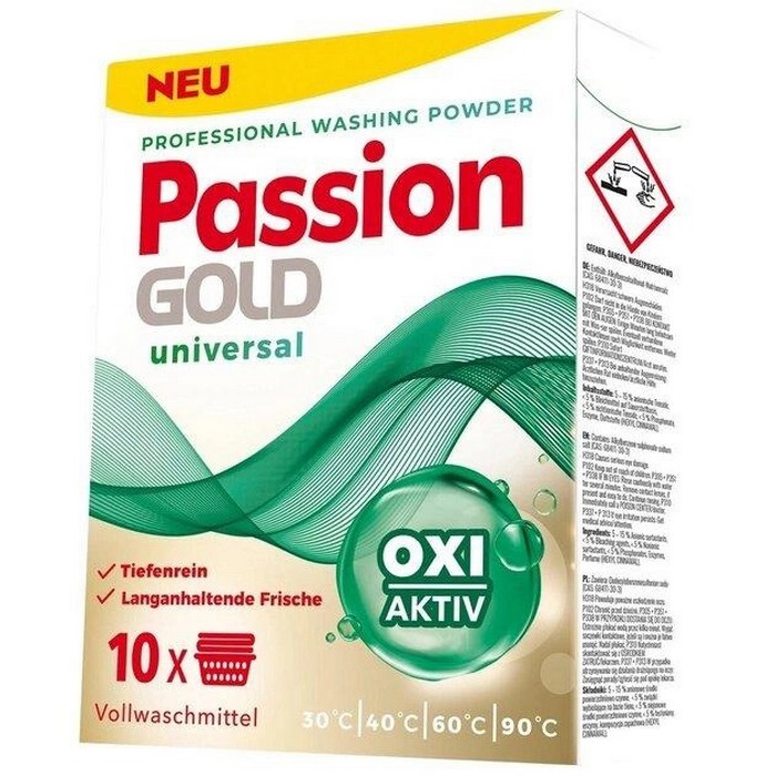 Automat washing powder, PASSION GOLD, Powder, 600gr, Professional, Universal