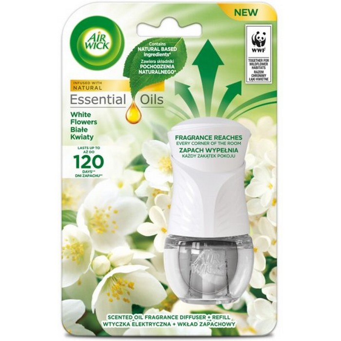 Odorizant electric cu rezerva, AIRWICK, 19ml, Aerosol, White Flowers