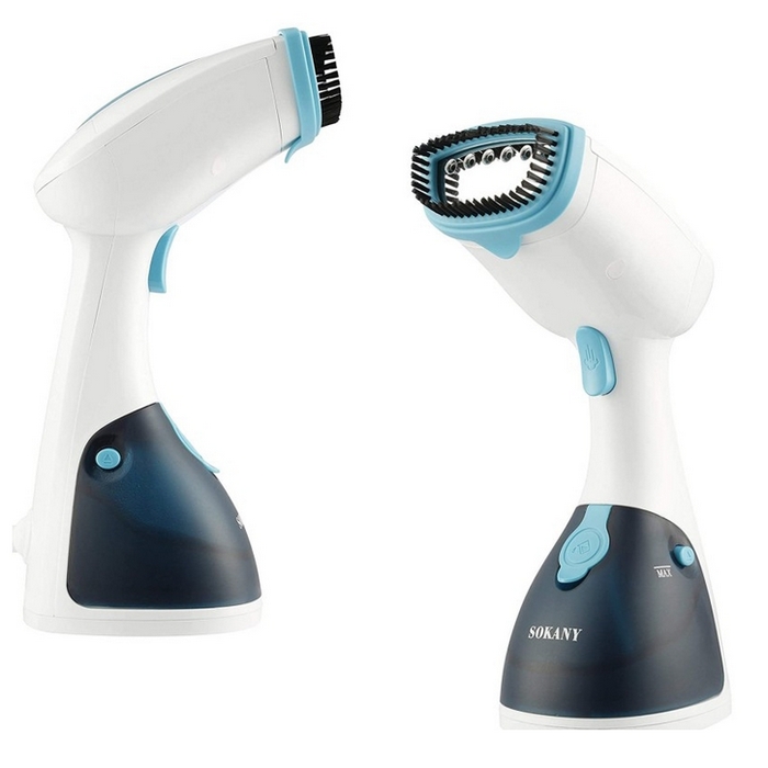 Fier de calcat cu abur, SOKANY, Plastic, 1200 w, White/Blue, 350 ml, 2 gears
