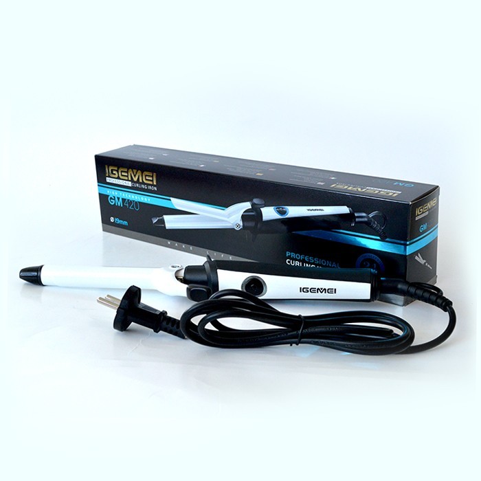 Hair straightener, GEMEI, 220/240 V, White, Plastic, Network, 200 C
