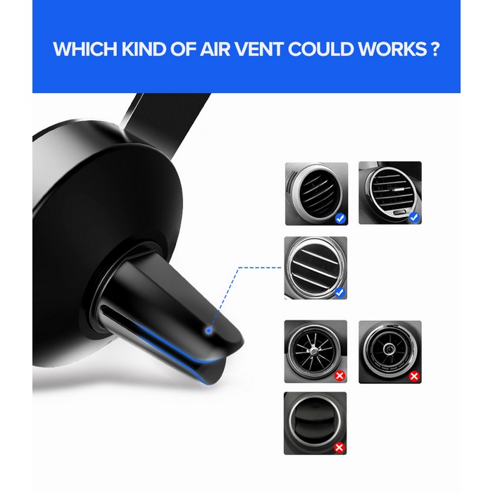 Car phone holder, UGREEN, Aluminium, ABS, Silicone, Black