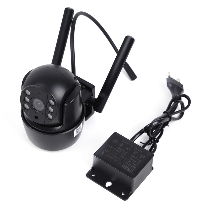 Камера наблюдения, GS, Wi-Fi, Пластик, Черный