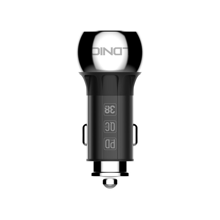 Incarcator auto, LDNIO, USB-A + USB-C, 38w, Plastic, Negru