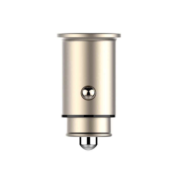 Incarcator auto, LDNIO, USB-A + USB-C, 30w, Metal, Auriu