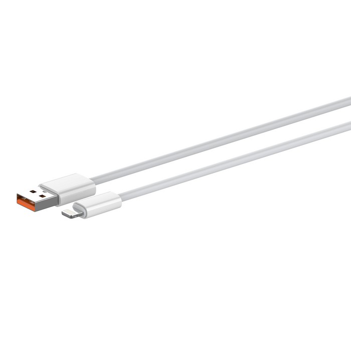 Usb cable, LDNIO, USB-A to Lightning, 25w, 2m, PVC, White