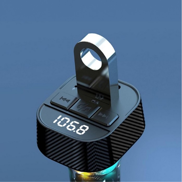 Фм модулятор, HM, Различные Цвета, USB-A + USB-C, Bluetooth 5.3, 30Вт