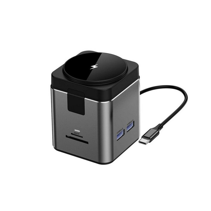 Dock station, WiWU, 15w wireless, HDMI, Gray, Plastic