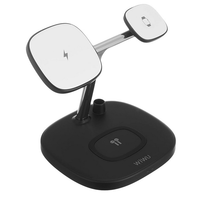 Charger, WiWU, Power Air, 15W, Wireless, Plastic, Black