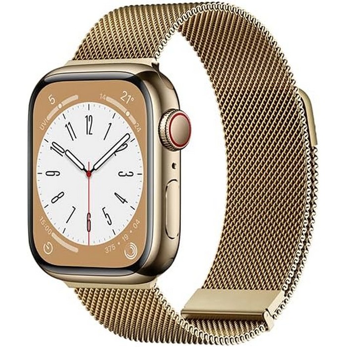Watch band, WiWU, Golden, Apple Watch 1-8/SE Series, 42/44/45/49mm, Metal