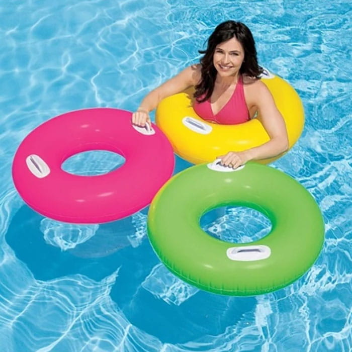 Inflatable circle, INTEX, Vinyl, 76 cm, 290 g, 8+, Round, Pink, For Kids, Inflatable circle