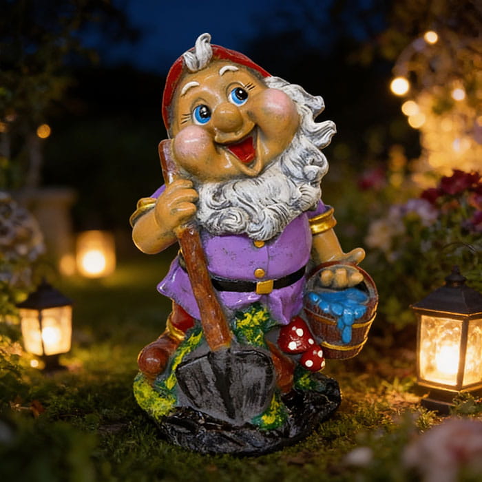 Figurine dwarf with a shovel, ORIENS, Gypsum, 36cm, Various Colors