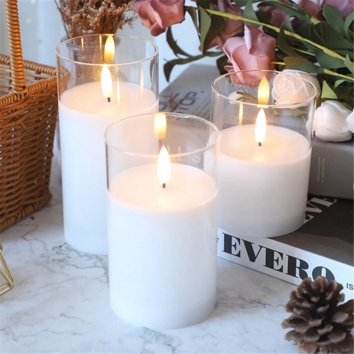 Lumanare decorativa, GS, Becuri LED, 7.5cm, 15cm, PE