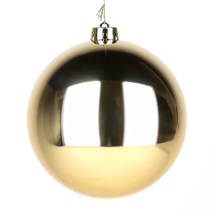 Рождественский шар, GLOBAL CHRISTMAS, 15см, Золотистый, ПВХ