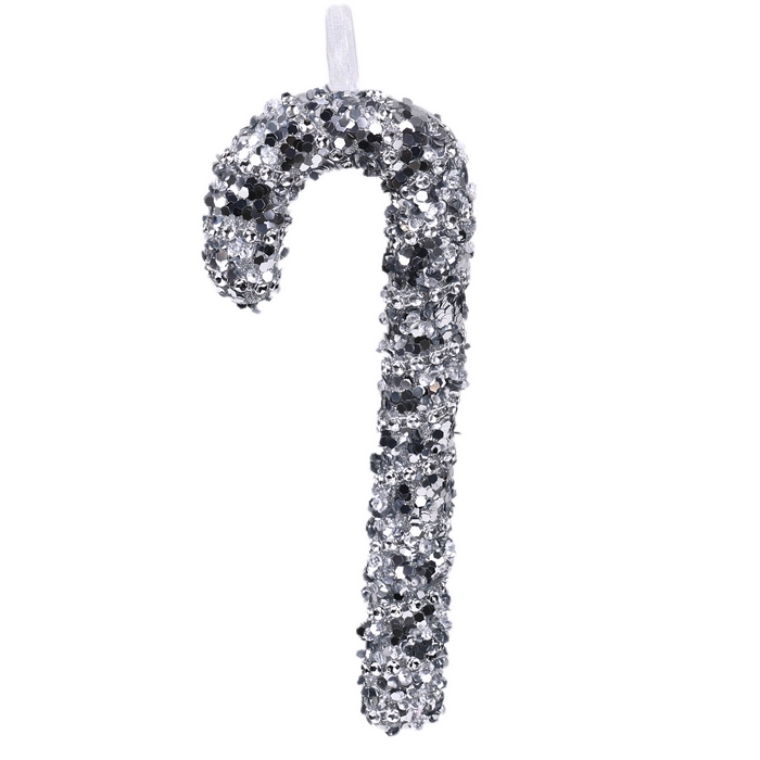 Christmas decoration, GLOBAL DECORATION, 21cm, Silver, PVC