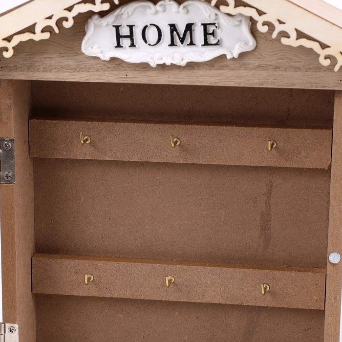 Key support, GS, Wood/Metal, 21x6.5x27 cm, Brown, House