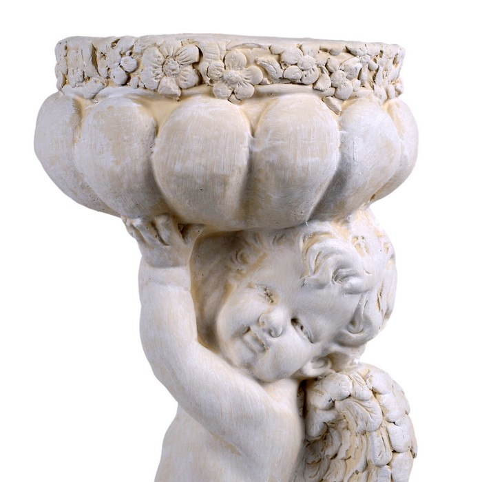 Statueta inger cu bol, ORIENS, Fildes, 55cm, Gips