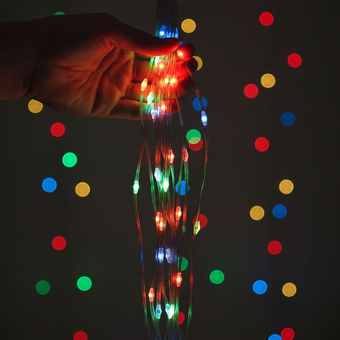 Instalatie luminoasa, GLOBAL CHRISTMAS, Perdea, 300 becuri LED, 3x3m, Color, 220/240 V, Transparent