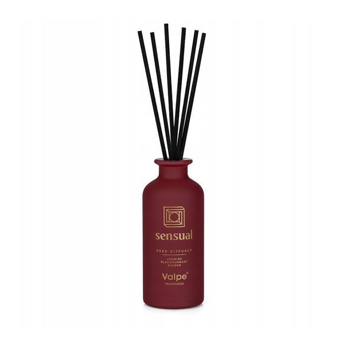 Reed diffuser, VALPE FRAGRANCES, 80ml, Sensual, with sticks, Jasmine, Blackcurrant, Ginger