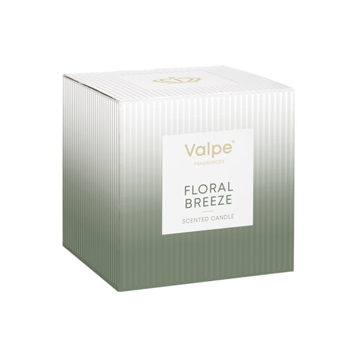 Lumanare parfumata, VALPE FRAGRANCES, Floral Breeze, 50 ore, 400g, Alb