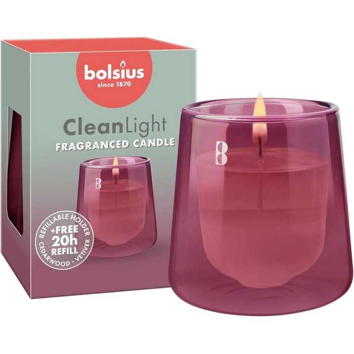 Scented candle, BOLSIUS, Cedarwood & Vanilla, 20 hours