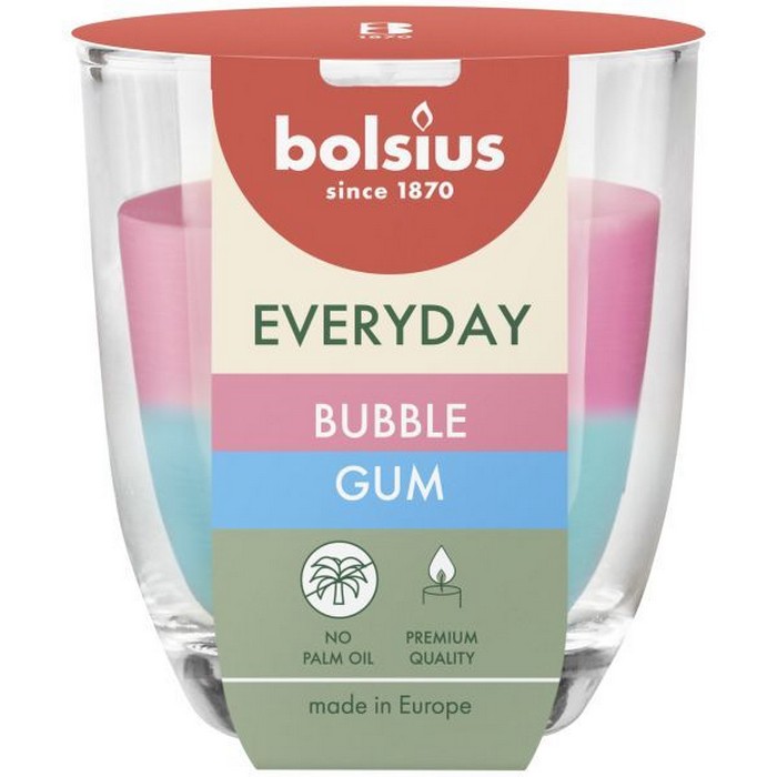 Ароматическая свеча, BOLSIUS, Bubble Gum, 21 часов, Разноцветный
