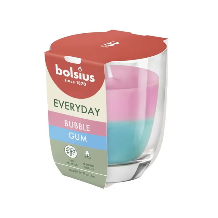 Ароматическая свеча, BOLSIUS, Bubble Gum, 21 часов, Разноцветный