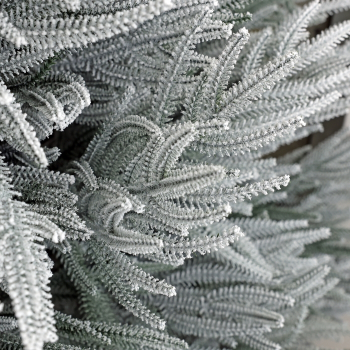 Brad de craciun, YALUNKA, Aspen, Alb/Verde, 230 cm, PE, Inzapezit