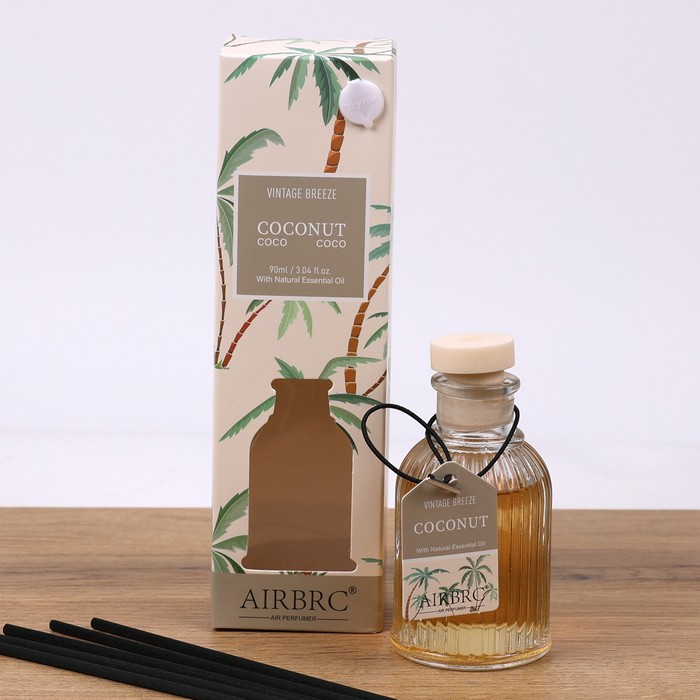 Odorizant camera, AIRBRC, 90ml, Cocos, cu betisoare