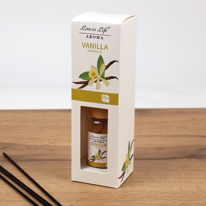 Odorizant camera, Love in Life, 50ml, Vanilie, cu betisoare