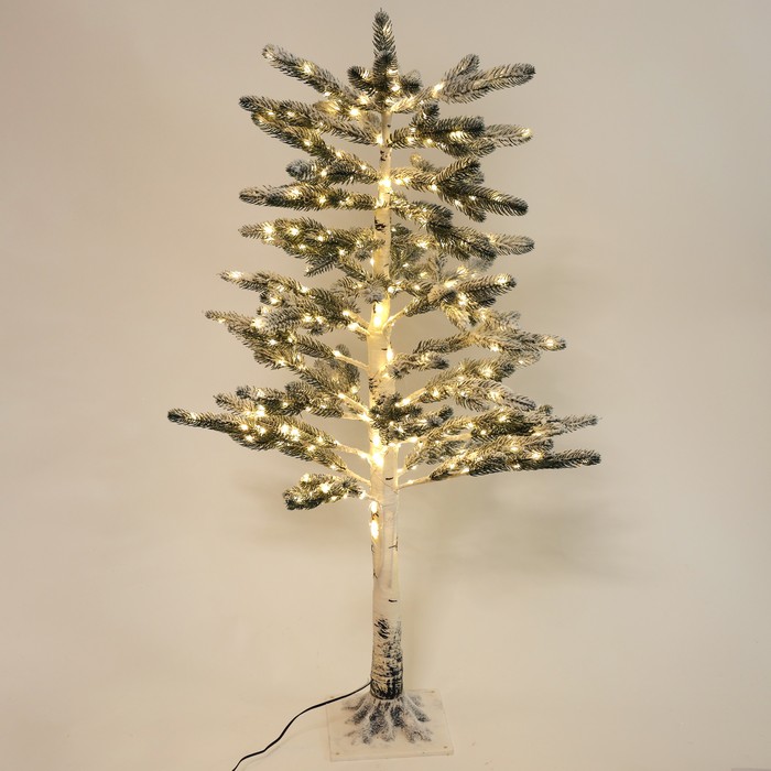 Brad de craciun, GLOBAL CHRISTMAS, Alb/Verde, 100cm, PE, Inzapezit