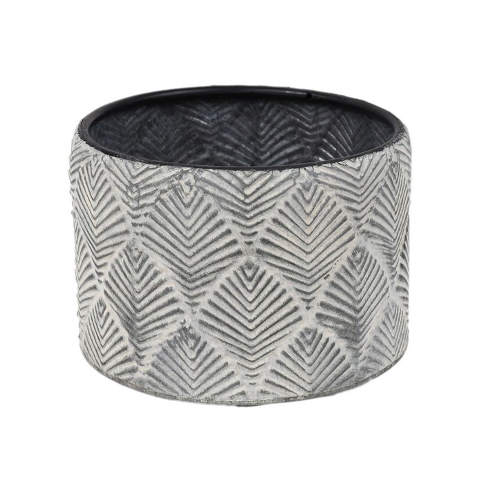 Набор цветочных горшков, GS, 3 предмета, Серый, Металл