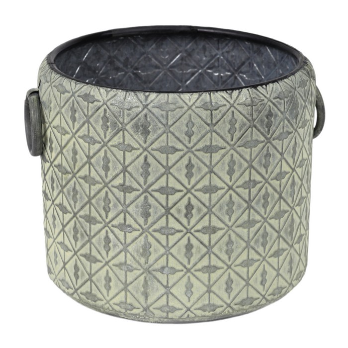 Набор цветочных горшков, GS, 3 предмета, Серый, Металл