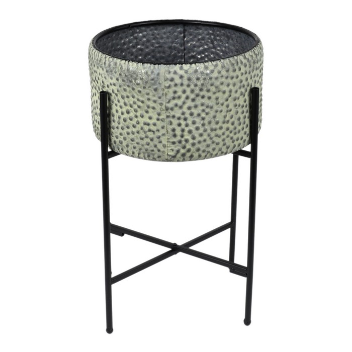 Набор цветочных горшков, GS, 3 предмета, Серый, Металл