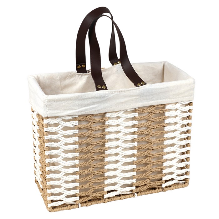 Набор корзин, GS, Плетеная пряжа/Текстиль, Кремовый